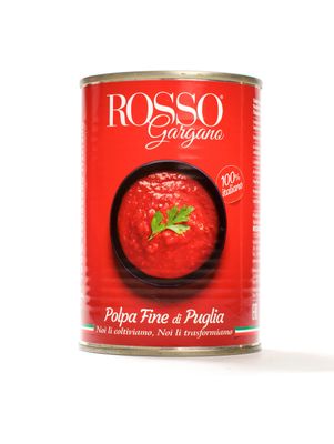 Томаты Rosso Gargano Polpa очищенные давленые в собственном соку, 400 г